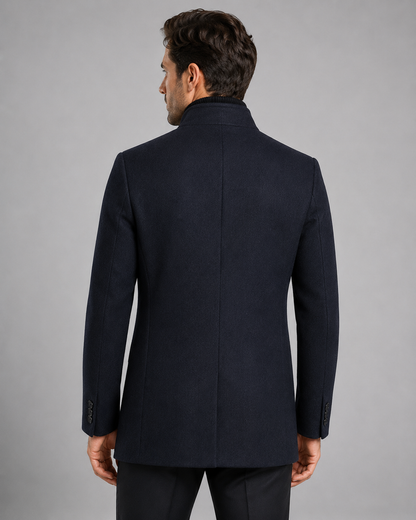 Men's Mandarin Collar Blazer | Tailored Fit | Single Breasted | Smart Casual Jacket | Steven & Levon
