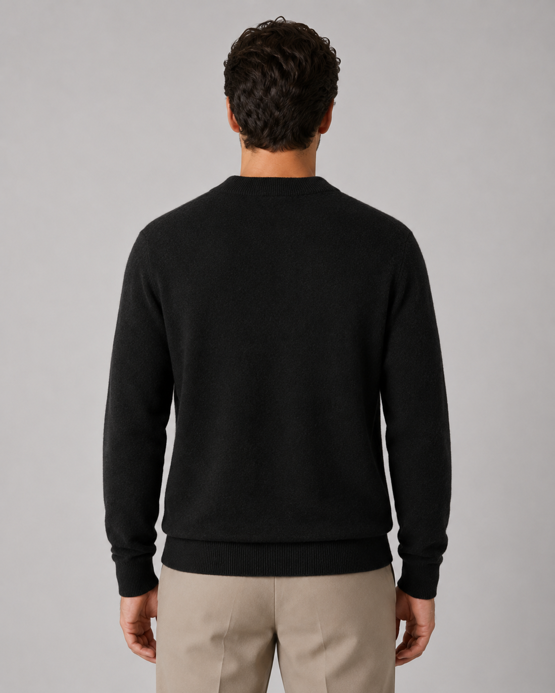 Men's Wool Crew Neck Sweater | Fine Knit | Classic Fit | Lightweight | Smart Casual | Steven & Levon