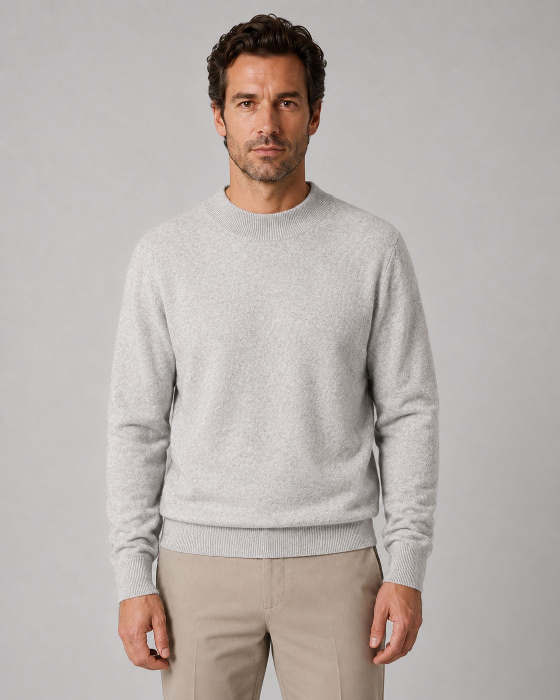 Men's Wool Crew Neck Sweater | Fine Knit | Classic Fit | Lightweight | Smart Casual | Steven & Levon