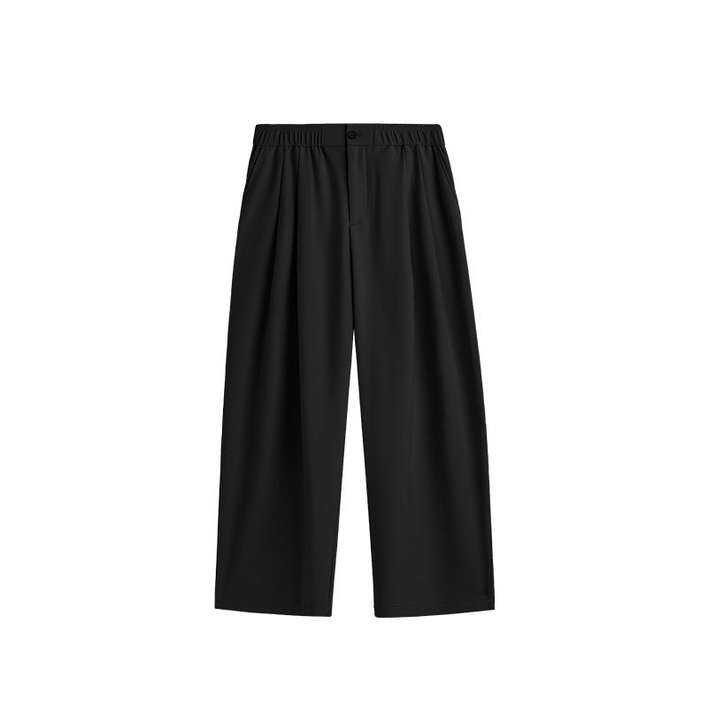 Men's Linen Wide-Leg Drawstring Trousers | Pleated Breathable Casual Pants | Steven & Levon