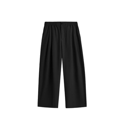 Men's Linen Wide-Leg Drawstring Trousers | Pleated Breathable Casual Pants | Steven & Levon