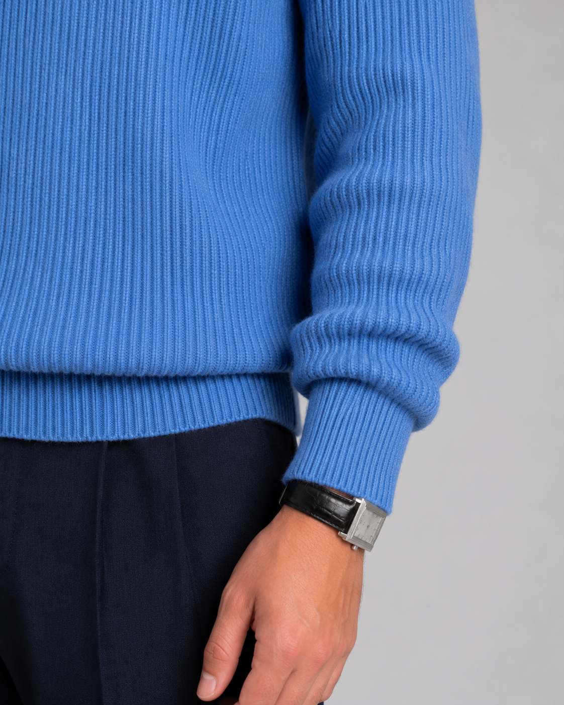 Men's Ribbed Knit Crewneck Sweater | Long Sleeve | Soft Knit | Classic Fit | Steven & Levon