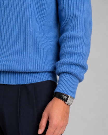 Men's Ribbed Knit Crewneck Sweater | Long Sleeve | Soft Knit | Classic Fit | Steven & Levon
