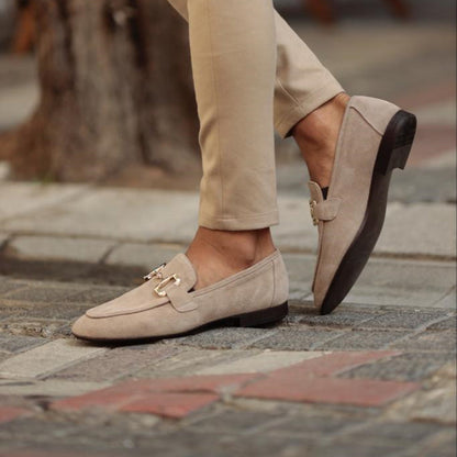 Men’s Slip-On Metal Detail Loafers | Formal Comfort Shoes | Steven & Levon