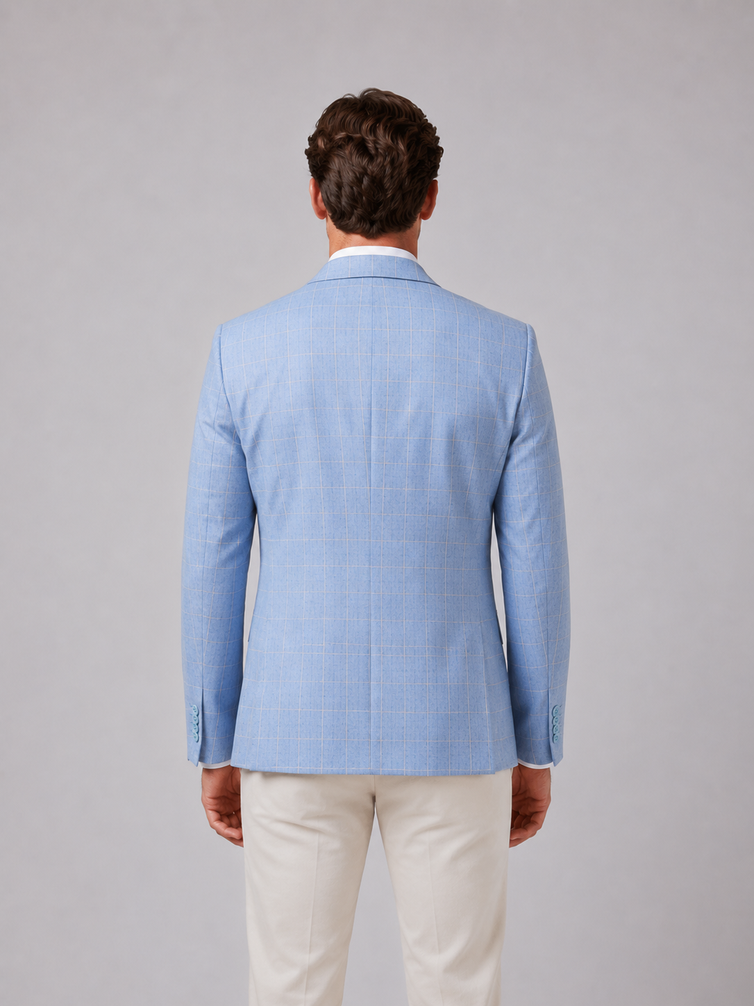 Men's Windowpane Check Blazer | Tailored Fit | Single Breasted | Smart Casual | Steven & Levon