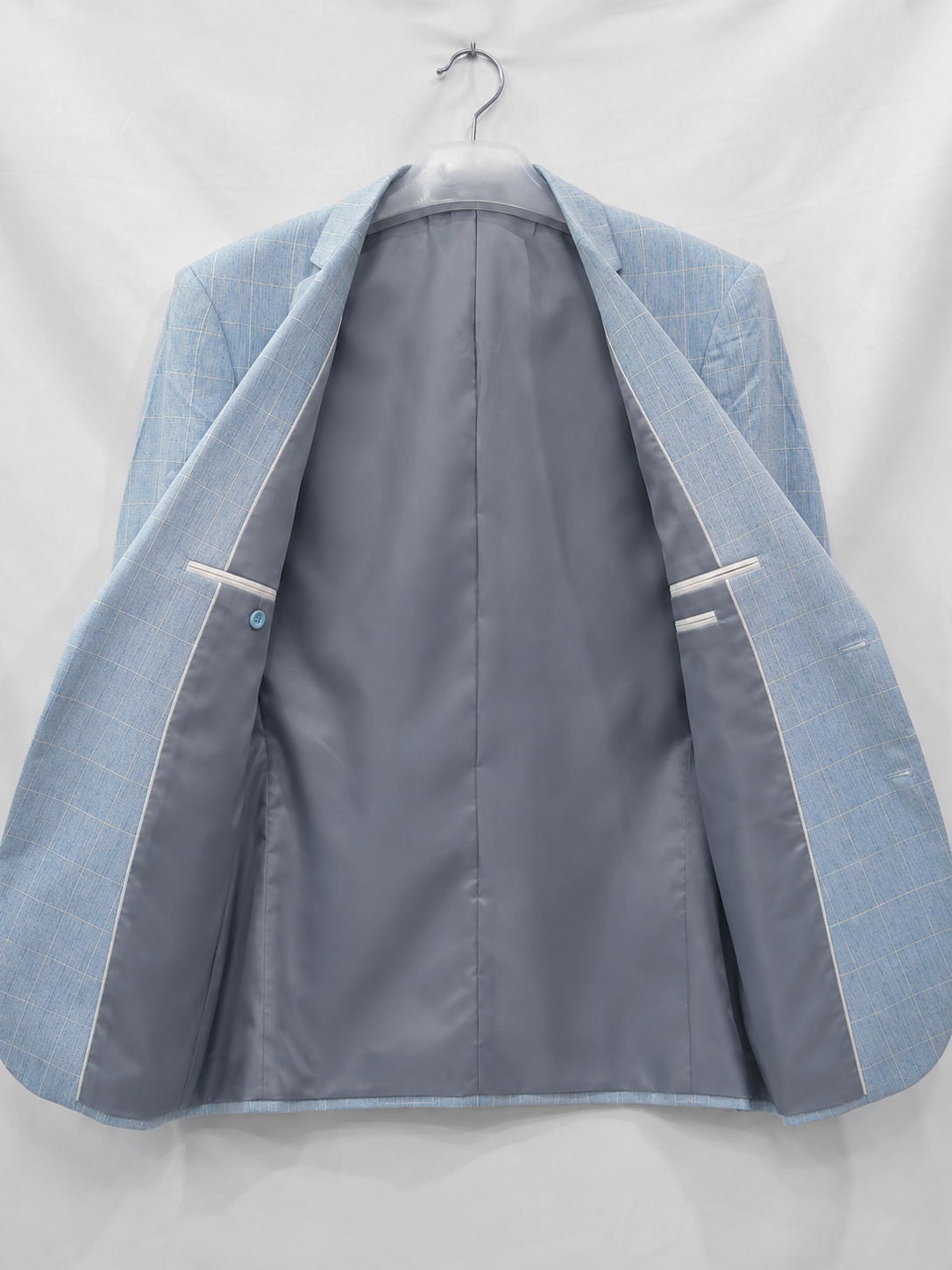 Men's Windowpane Check Blazer | Tailored Fit | Single Breasted | Smart Casual | Steven & Levon