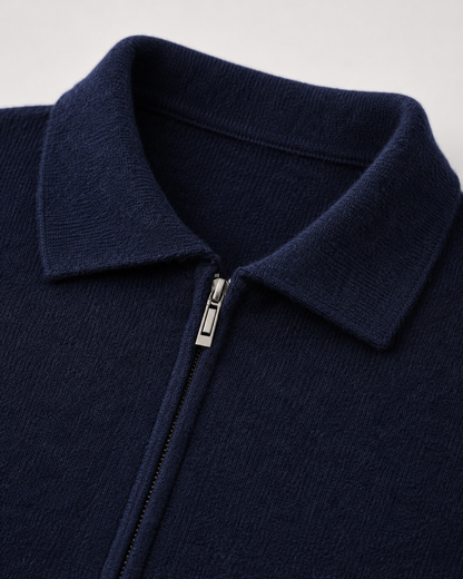 Men's Wool Zip Up Sweater | Long Sleeve | Soft Knit | Classic Fit | Smart Casual Layer | Steven & Levon