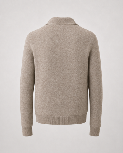 Men's Wool Zip Up Sweater | Long Sleeve | Soft Knit | Classic Fit | Smart Casual Layer | Steven & Levon