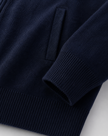Men's Wool Zip Up Sweater | Long Sleeve | Soft Knit | Classic Fit | Smart Casual Layer | Steven & Levon