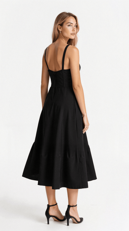 Women's Floral Corset Midi Dress | Figure-Flattering Dress | Steven & Levon