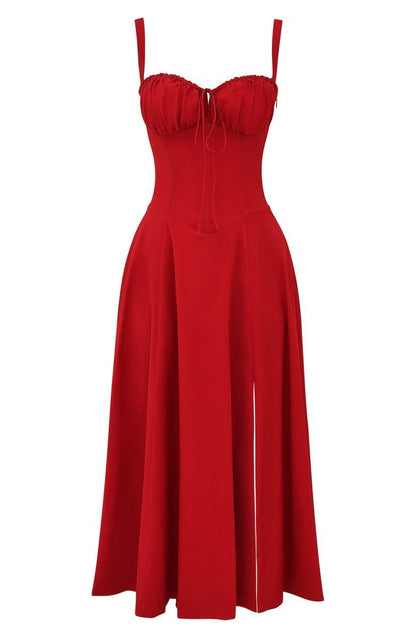 Women's Floral Corset Midi Dress | Figure-Flattering Dress | Steven & Levon