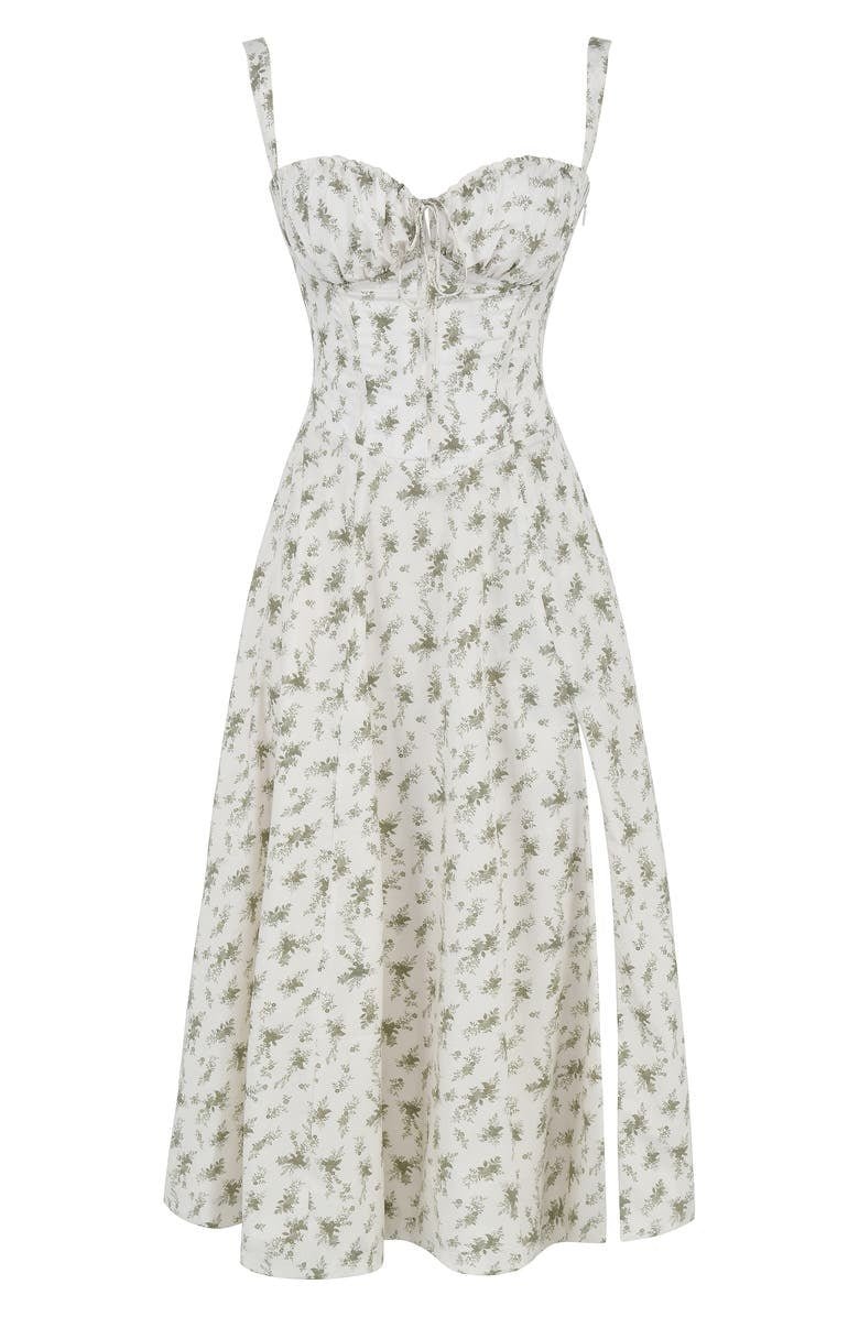 Women's Floral Corset Midi Dress | Figure-Flattering Dress | Steven & Levon