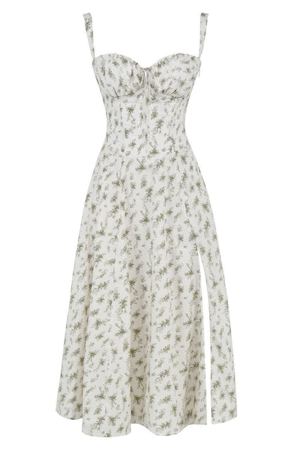 Women's Floral Corset Midi Dress | Figure-Flattering Dress | Steven & Levon
