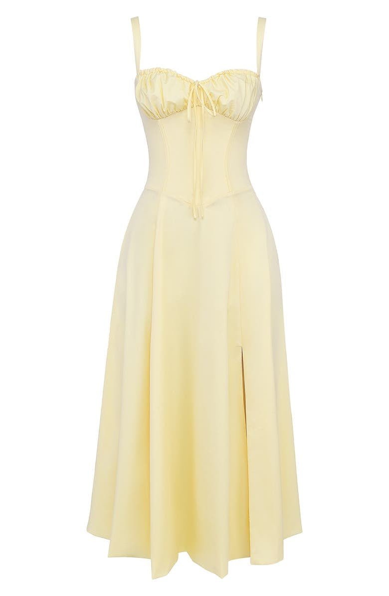 Women's Floral Corset Midi Dress | Figure-Flattering Dress | Steven & Levon