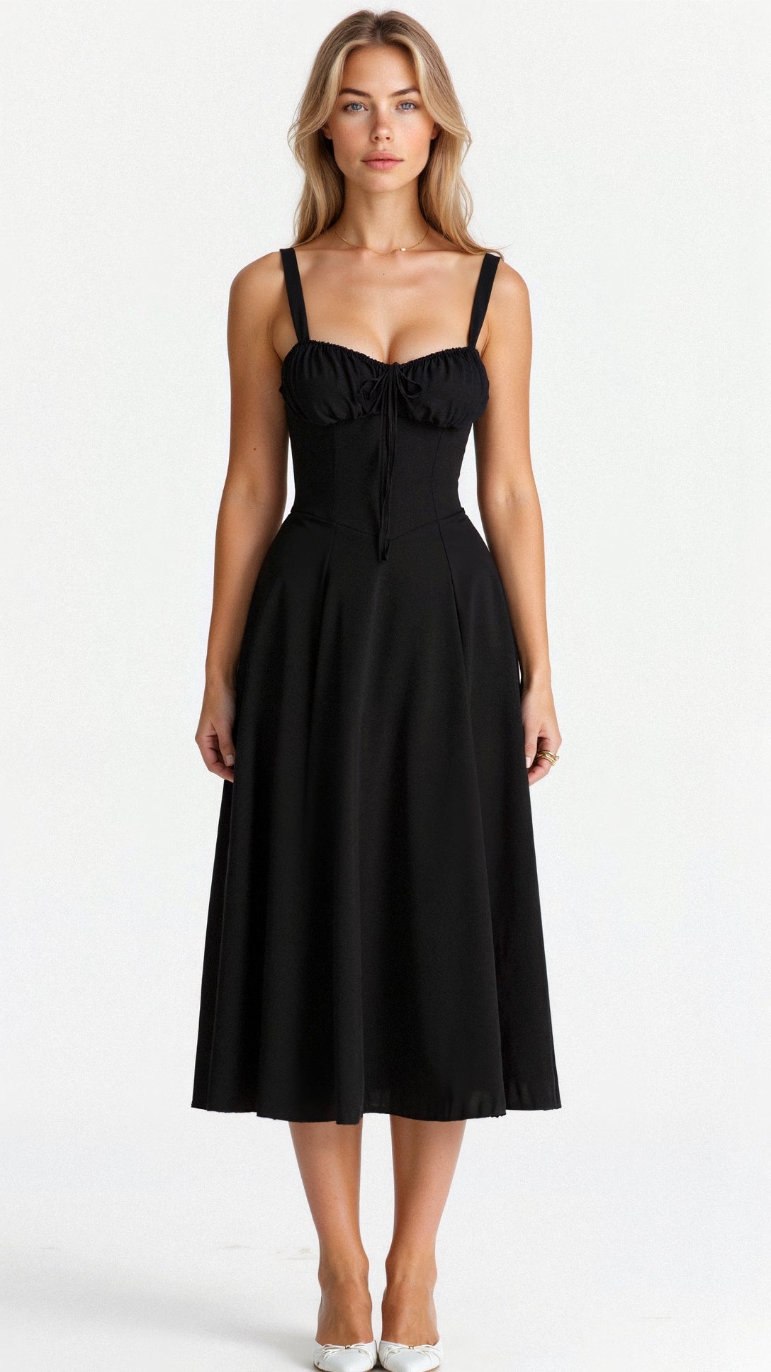 Women's Floral Corset Midi Dress | Figure-Flattering Dress | Steven & Levon