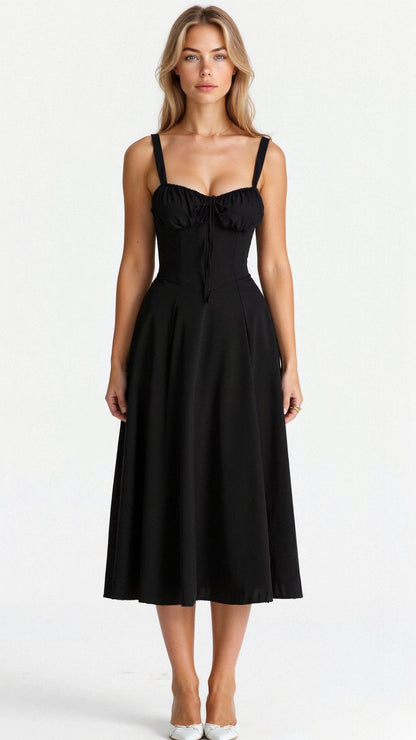 Women's Floral Corset Midi Dress | Figure-Flattering Dress | Steven & Levon