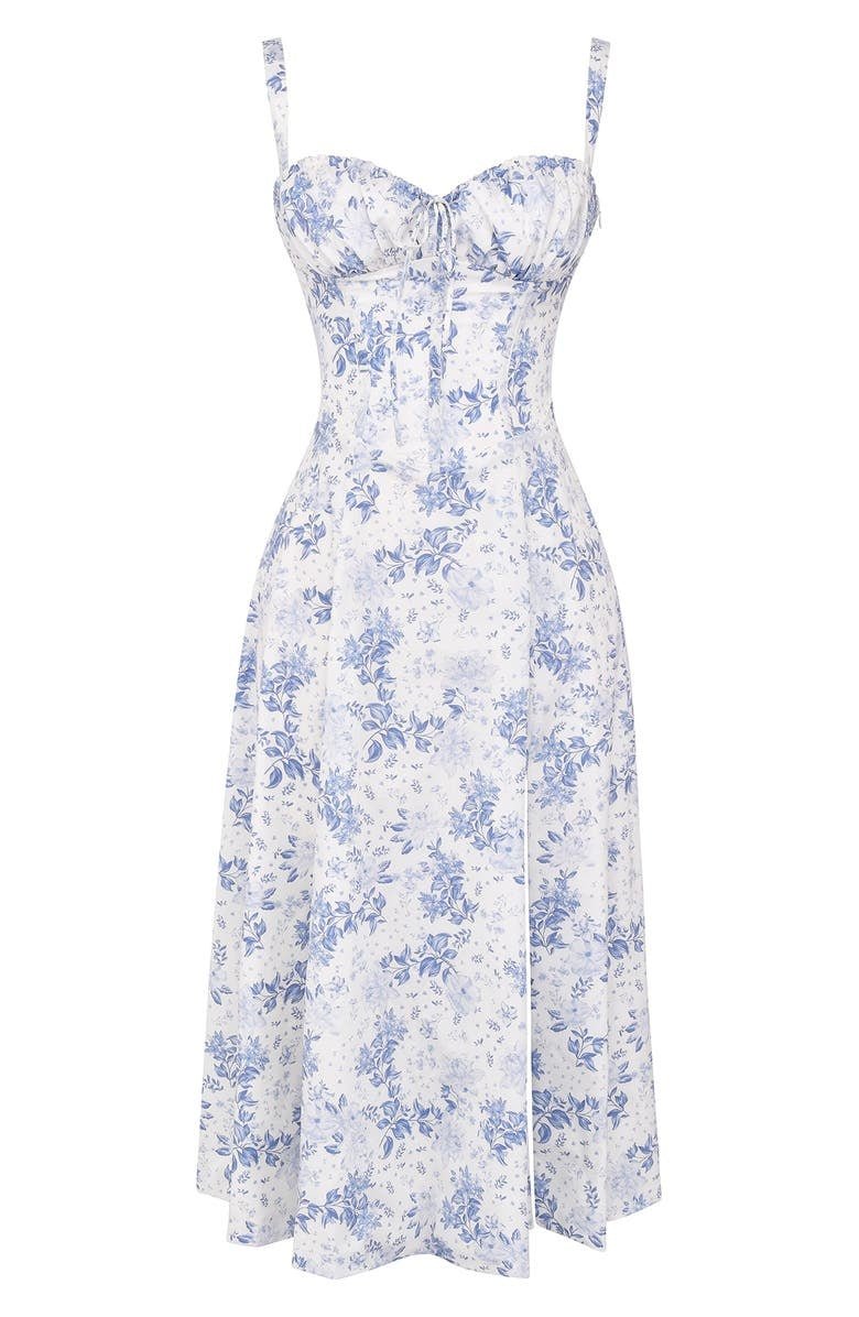Women's Floral Corset Midi Dress | Figure-Flattering Dress | Steven & Levon