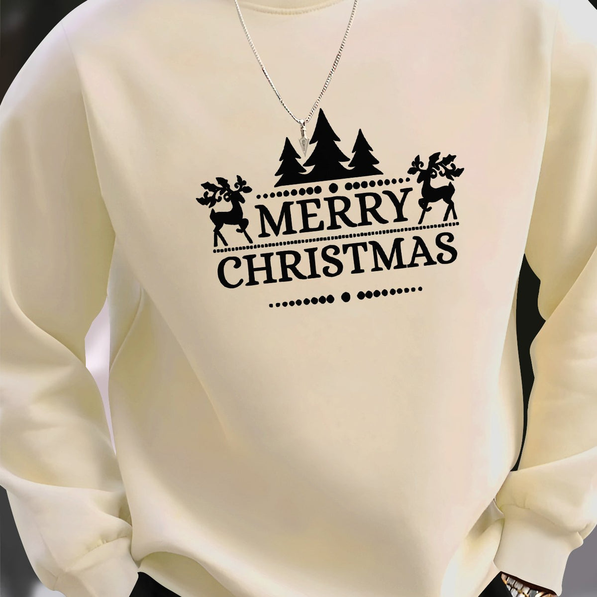 Men's Christmas Sweater | Merry Christmas Print | Casual Festive Jumper | Steven & Levon