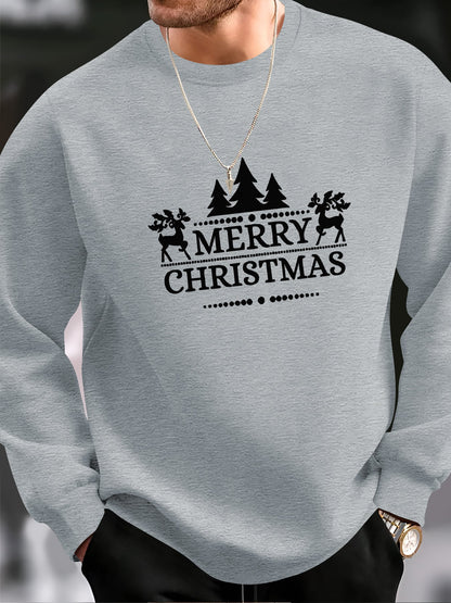 Men's Christmas Sweater | Merry Christmas Print | Casual Festive Jumper | Steven & Levon