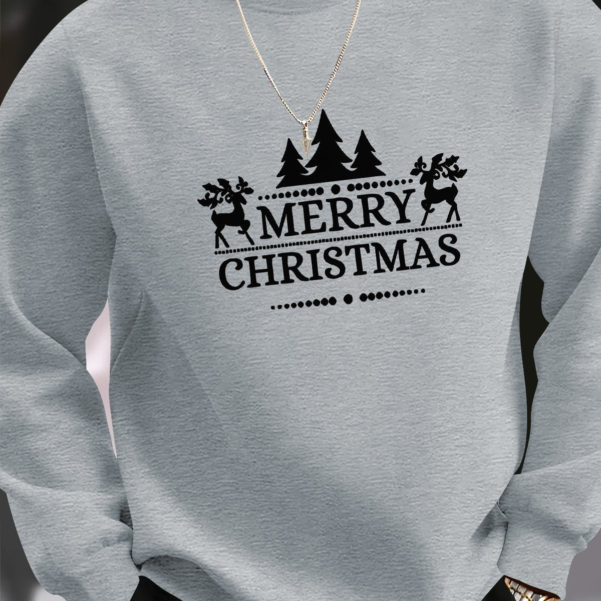 Men's Christmas Sweater | Merry Christmas Print | Casual Festive Jumper | Steven & Levon