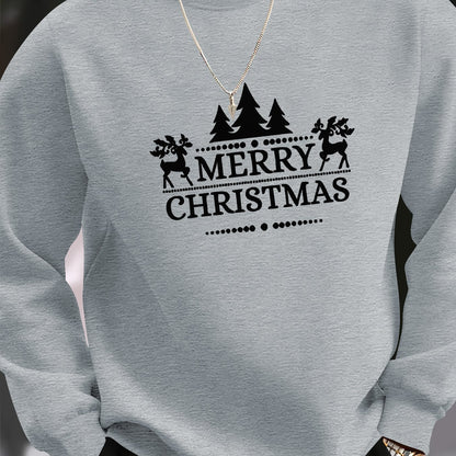 Men's Christmas Sweater | Merry Christmas Print | Casual Festive Jumper | Steven & Levon