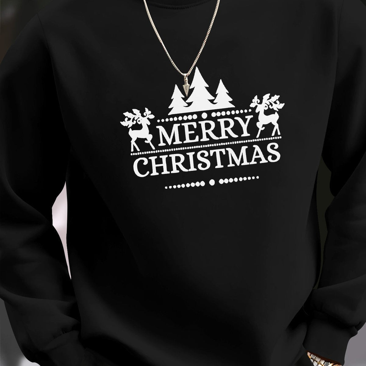 Men's Christmas Sweater | Merry Christmas Print | Casual Festive Jumper | Steven & Levon