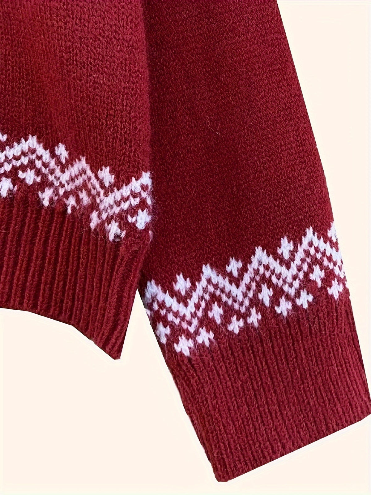 Christmas Deer Print Sweater | Turtleneck | Casual Festive Knitwear | Steven & Levon