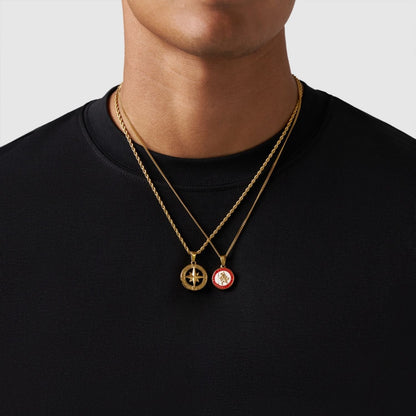 Gold Pendant Set | Unisex | Stainless Steel | Customisable Jewellery | Layered Necklace Set | Steven & Levon