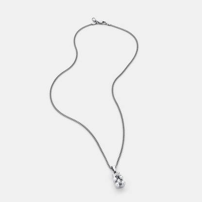 Silver Offensive Bear Pendant | Men | Stainless Steel | Bear Design | Statement Necklace | Steven & Levon