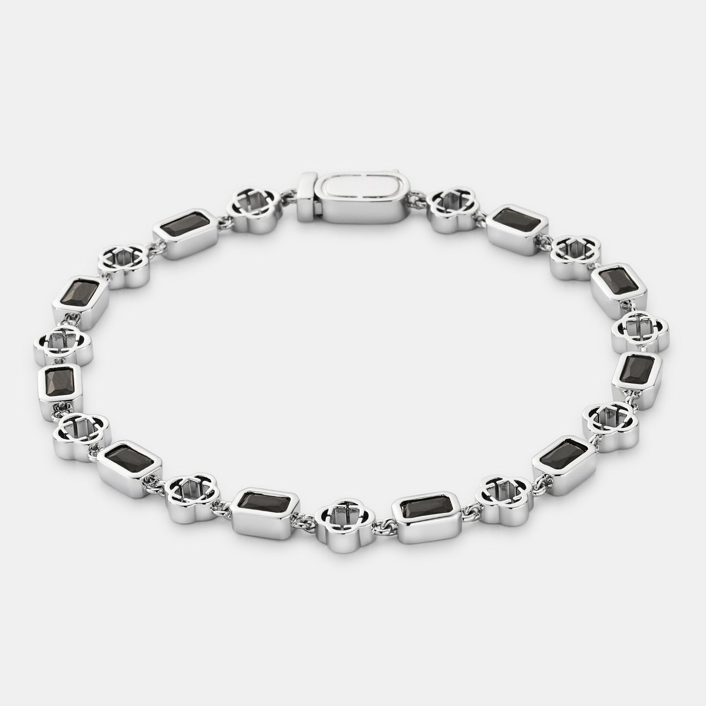 Onyx Clover Bracelet | Men | Black Onyx & Gold or Silver | Gemstone Beaded Bracelet | Steven & Levon
