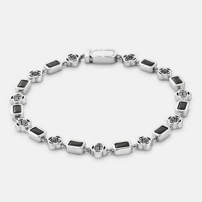 Onyx Clover Bracelet | Men | Black Onyx & Gold or Silver | Gemstone Beaded Bracelet | Steven & Levon