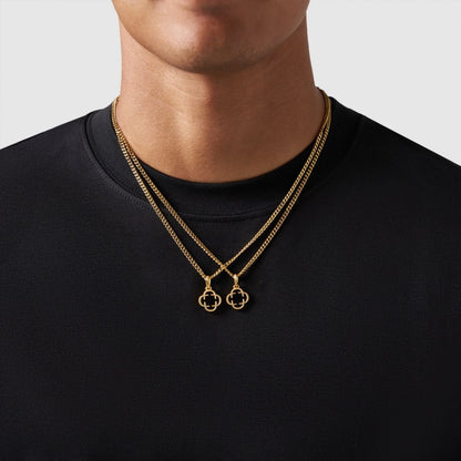Gold Pendant Set | Unisex | Stainless Steel | Customisable Jewellery | Layered Necklace Set | Steven & Levon
