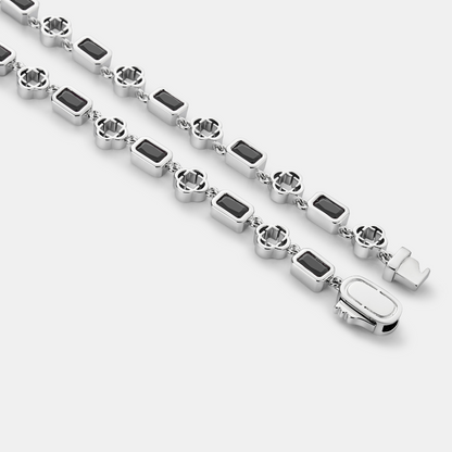 Onyx Clover Bracelet | Men | Black Onyx & Gold or Silver | Gemstone Beaded Bracelet | Steven & Levon