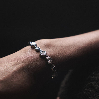 Melted Onyx Bracelet | Men | Stainless Steel | Silver & Gold | Onyx Gemstone | Statement | Steven & Levon