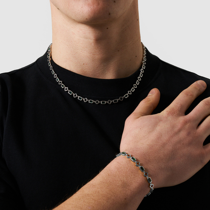 Onyx Clover Bracelet | Men | Black Onyx & Gold or Silver | Gemstone Beaded Bracelet | Steven & Levon