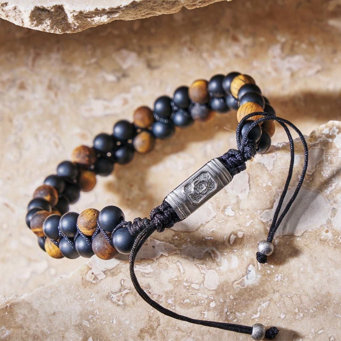 Onyx Stack Bead Bracelet | Men | Onyx Beads | Stackable Bracelet | Steven & Levon
