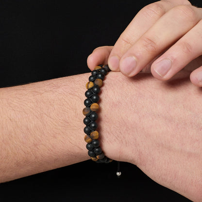 Onyx Stack Bead Bracelet | Men | Onyx Beads | Stackable Bracelet | Steven & Levon