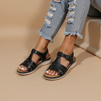 Women's Arch Support Walking Sandals | Cushioned Comfort Footbed | Everyday Summer Sandals | Steven & Levon