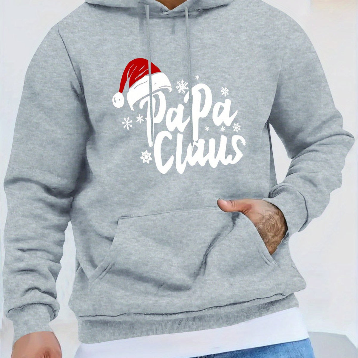 Santa Claus Hoodie | Long Sleeve | Front Pocket | Festive Christmas Style | Steven & Levon