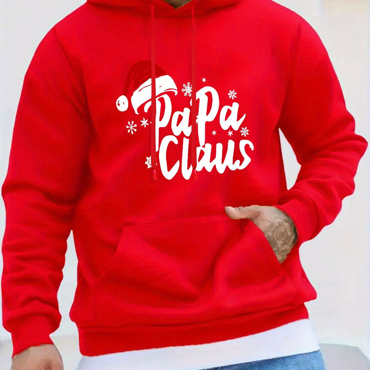 Santa Claus Hoodie | Long Sleeve | Front Pocket | Festive Christmas Style | Steven & Levon