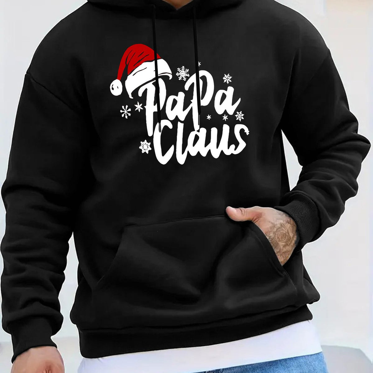 Santa Claus Hoodie | Long Sleeve | Front Pocket | Festive Christmas Style | Steven & Levon