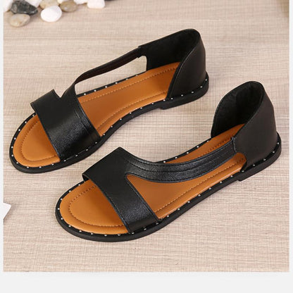 Women's Flat Slip-On Sandals | Lightweight Comfortable Open Toe Summer Sandals | Steven & Levon