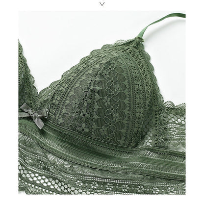 Back-Free Lace Bra | Women's Triangle Bralette | Soft Lace | Wireless Adjustable Lingerie | Comfortable Everyday Bra | Steven & Levon