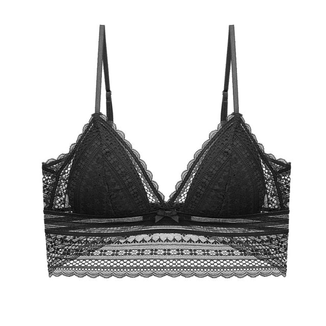 Back-Free Lace Bra | Women's Triangle Bralette | Soft Lace | Wireless Adjustable Lingerie | Comfortable Everyday Bra | Steven & Levon
