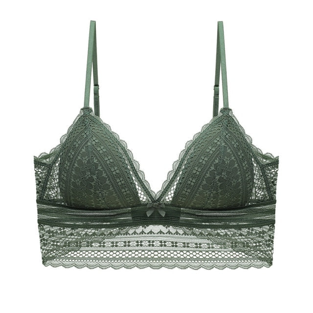 Back-Free Lace Bra | Women's Triangle Bralette | Soft Lace | Wireless Adjustable Lingerie | Comfortable Everyday Bra | Steven & Levon