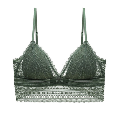 Back-Free Lace Bra | Women's Triangle Bralette | Soft Lace | Wireless Adjustable Lingerie | Comfortable Everyday Bra | Steven & Levon
