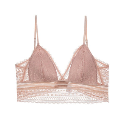 Back-Free Lace Bra | Women's Triangle Bralette | Soft Lace | Wireless Adjustable Lingerie | Comfortable Everyday Bra | Steven & Levon