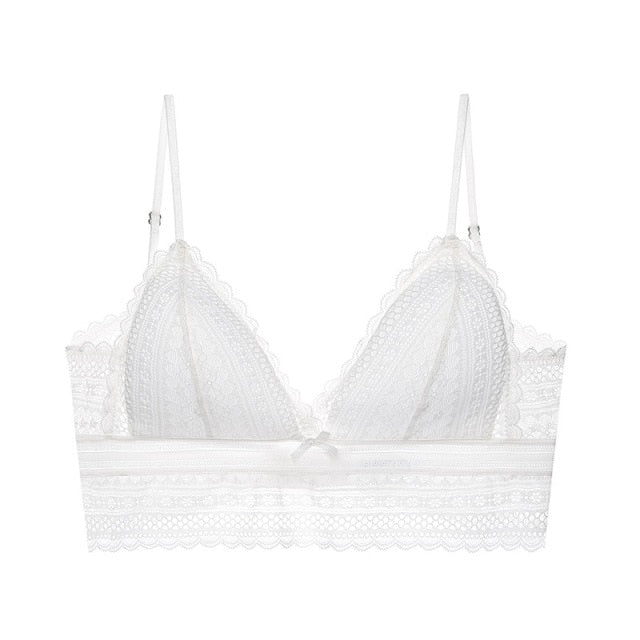 Back-Free Lace Bra | Women's Triangle Bralette | Soft Lace | Wireless Adjustable Lingerie | Comfortable Everyday Bra | Steven & Levon