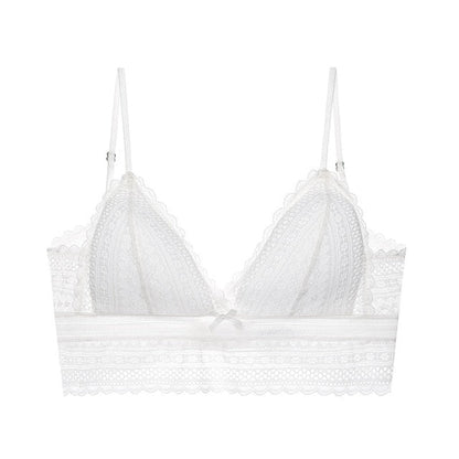 Back-Free Lace Bra | Women's Triangle Bralette | Soft Lace | Wireless Adjustable Lingerie | Comfortable Everyday Bra | Steven & Levon