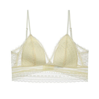 Back-Free Lace Bra | Women's Triangle Bralette | Soft Lace | Wireless Adjustable Lingerie | Comfortable Everyday Bra | Steven & Levon